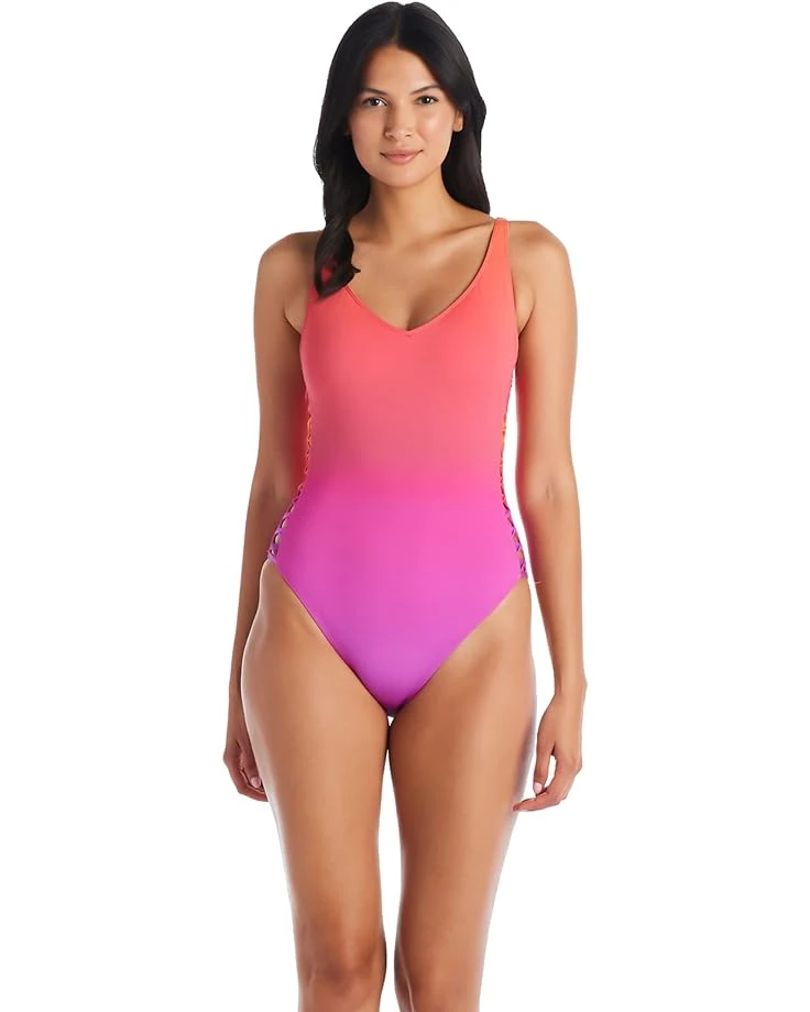 Bleu Rod Beattie Cool Breeze Lace Down One-Piece 3 Bleu Rod Beattie Cool Breeze Lace Down One-Piece