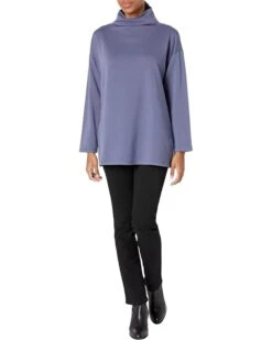 Eileen Fisher Petite High Funnel Neck Tunic