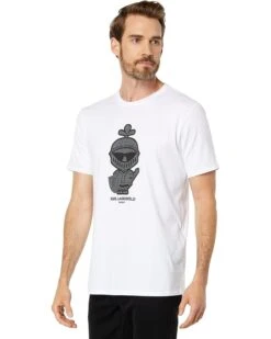 Karl Lagerfeld Paris Animal Armor Karl Short Sleeve Crew Neck T-Shirt