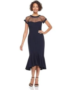 Maggy London Women's Petite Illusion Cocktail Dress
