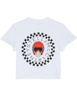 Stella McCartney Kids Tee With Helmet Logo Disc Print (Toddler/Little Kids/Big Kids)