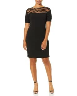 Karl Lagerfeld Paris Women's Scuba Crepe Sheath Dress