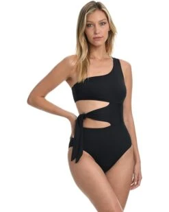 La Blanca Island Goddess One Shoulder Mio With Tie