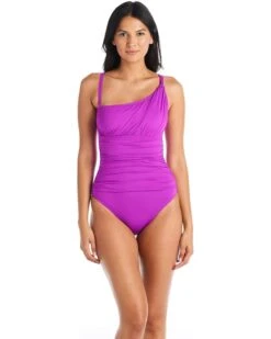 Bleu Rod Beattie Let's Get Twisted One Shoulder Twist One-Piece