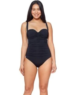 Bleu Rod Beattie Kore Shirred Front One-Piece
