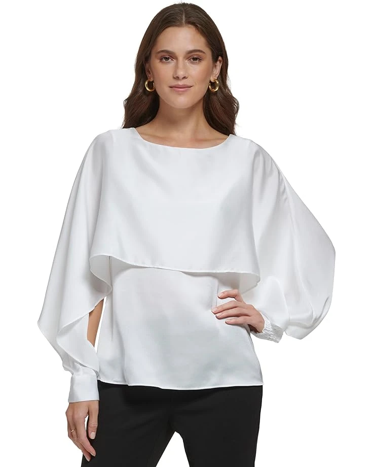 DKNY Long Sleeve Cape Top 3 DKNY Long Sleeve Cape Top