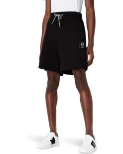 Armani Exchange Logo Patch Drawstring Shorts