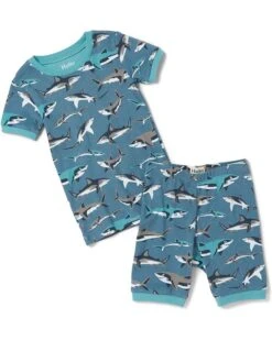 Hatley Kids Sneak Around Sharks Short Pajama Set (Toddler/Little Kids/Big Kids)