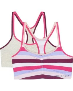 Tommy Hilfiger Kids Multi Stripe 2 Strap Tommy Bra 2-Pack (Little Kids/Big Kids)