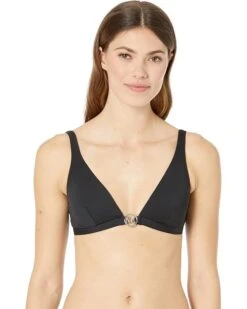 MICHAEL Michael Kors Essentials Solid Triangle Bikini Top