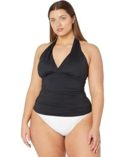 La Blanca Island Goddess Halter Goddess Tankini D-Cup