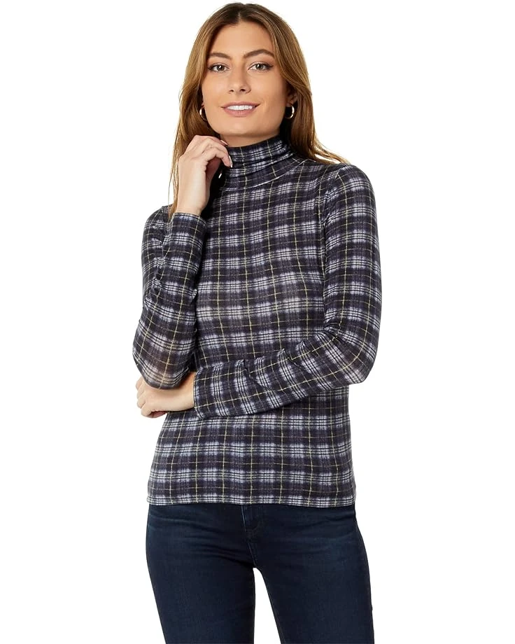 Vince Plaid Printed Long Sleeve Turtleneck Top 3 Vince Plaid Printed Long Sleeve Turtleneck Top