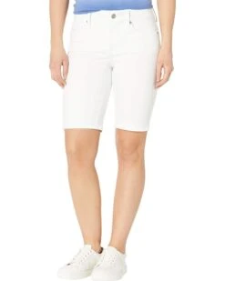 NYDJ Petite Briella Denim Shorts In Optic White