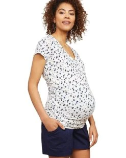 Motherhood Maternity Motherhood Maternity Women's Secret Fit Belly Poplin Short