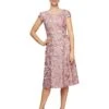 Alex Evenings Tea Length A-Line Rosette Dress 2 Alex Evenings Tea Length A-Line Rosette Dress -The Fashion Clothing Shop 71ur5Ef23L. AC SR736920