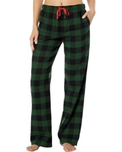 Little Blue House By Hatley Forest Green Plaid Flannel Pajama Pants