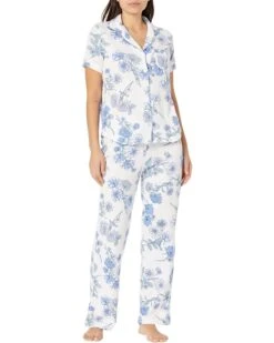 Karen Neuburger Spring Dreamer Girlfriend Short Sleeve Long PJ Set
