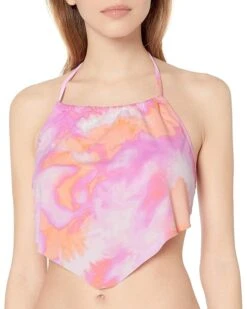 Hobie Women's Standard High Neck Scarf Tankini Swimsuit Top