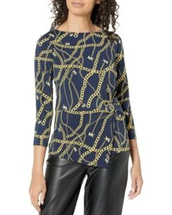 MICHAEL Michael Kors Chain Twist 3/4 Sleeve Top