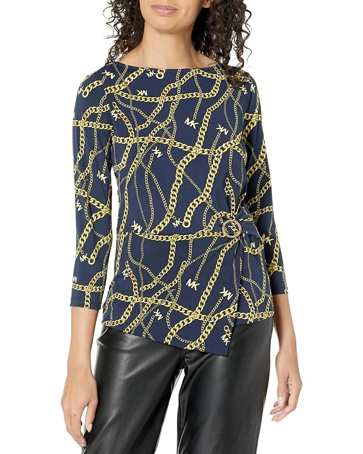 MICHAEL Michael Kors Chain Twist 3/4 Sleeve Top 3 MICHAEL Michael Kors Chain Twist 3/4 Sleeve Top