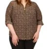 MICHAEL Michael Kors Plus Size Multi Paisley Lock Zip Shirt -The Fashion Clothing Shop 81ApcuSTeDL. AC SR736920
