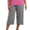 HUE Plus Size Sweet Kitty Capris PJ Pants
