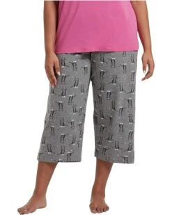 HUE Plus Size Sweet Kitty Capris PJ Pants