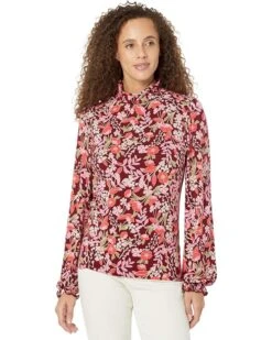 Draper James Knit Turtleneck In Viney Floral