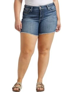 Silver Jeans Co. Plus Size Suki Mid-Rise Shorts W53946EAE393