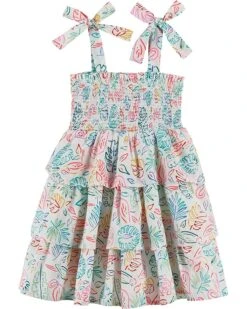 ANDY & EVAN KIDS Tropical Ruffle Dress (Toddler/Little Kids)