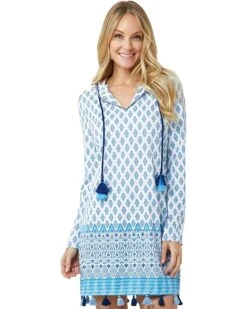 Cabana Life Seascape Coverluxe Hooded Cover-Up
